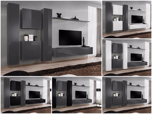Anbauwand wohnwand wohnzimmer - wohnwand,