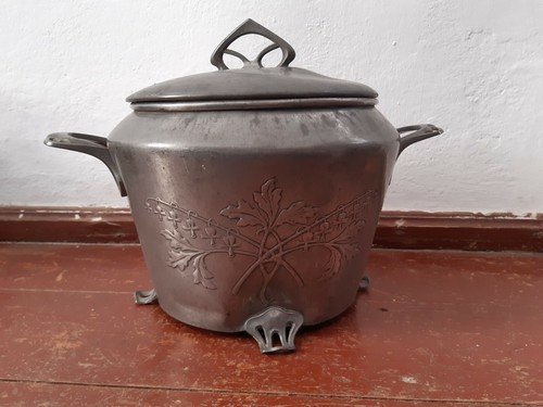 Jugendstil zinnbowle 1900 - jugendstil,