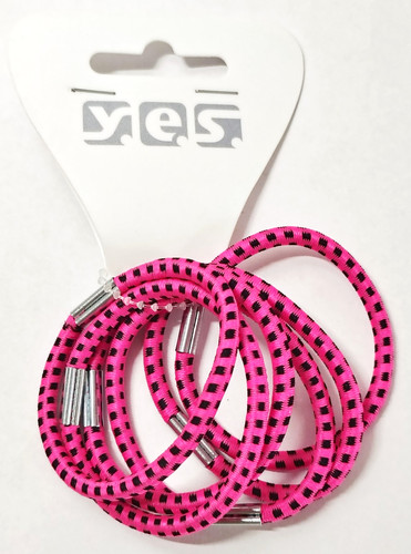 Haargummi neon pink - 6x,