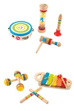 Playtive Musikset Kinder Holz Mini Musikinstrument Musikant Percussion
