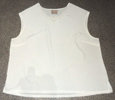 Damen Bluse ärmellos Creme