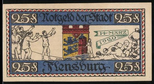 Notgeld flensburg 1920 25 - flensburg, 1920,