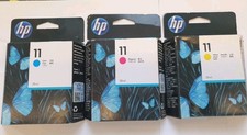 3x OEM Patronen HP 11 CMY Business Inkjet 1000 1100 C4836A C4837A C4838A 2017Mhd