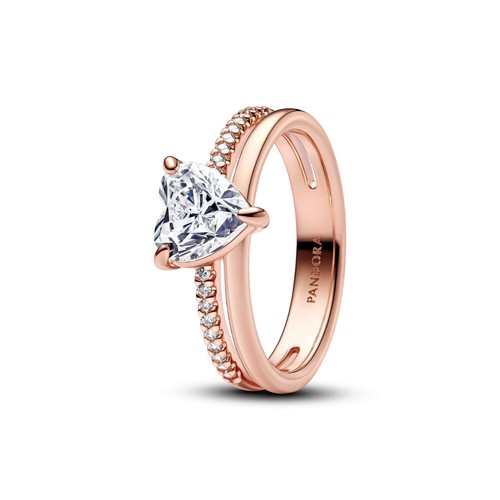 Pandora ring doppelband herz - pandora,