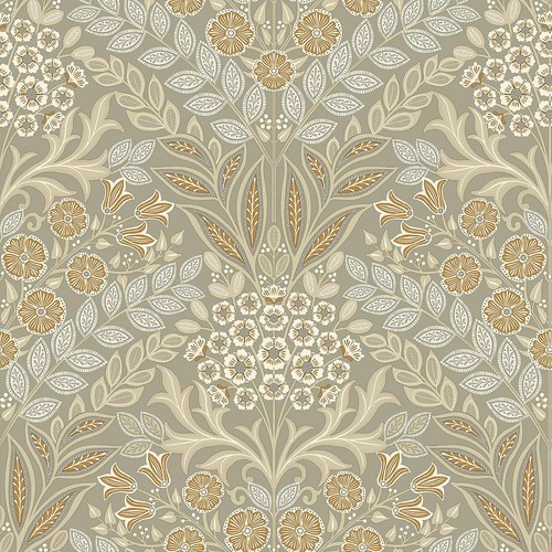 Belvedere floral tapete salbei - floral,