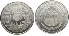 Republic of Liberia - 5 Five Dollars 2001 - New European Currencies - I