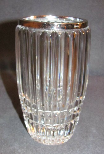 Kristallglas vase gerippt - kristallglas,