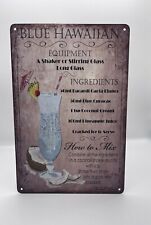 Blechschild Cocktail Blue