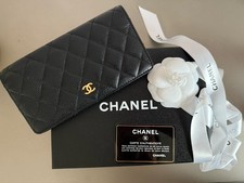Chanel Original Geldbörse Portemonnaie schwarz Kaviarleder TOP