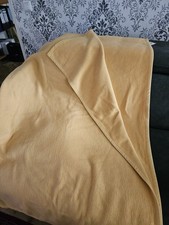 Vintage Decke Dolan  Wolldecke Überwurf 150x 200 cm Retro gelb Wohndecke