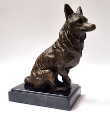Bronze Figur Sitzender Fuchs Rotfuchs Raubtiere Fox