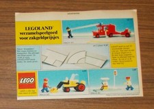 Seltene Werbung LEGO Legoland Town 672 Feuerwehr 625 Traktor 601 1978