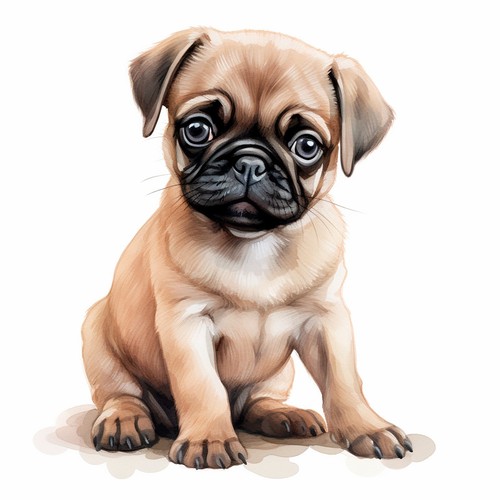 Wandtattoo aufkleber mops - wandtattoo,