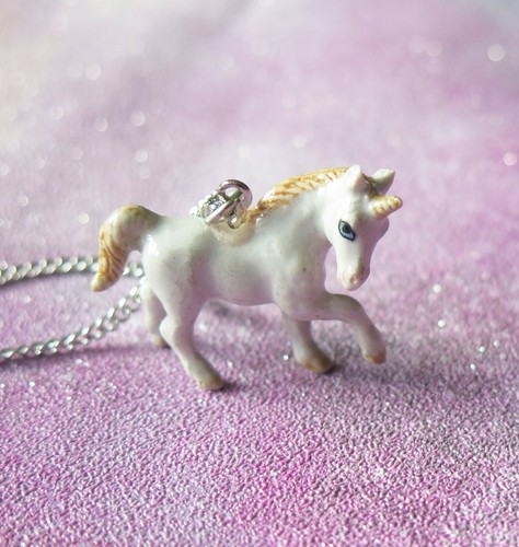 Einhorn porzellan anhänger - einhorn,