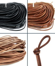 Lederband flach eckig 3 mm x 2 mm | Lederriemen | Farbe & Länge: wählbar