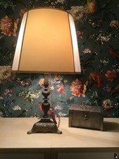 Tischlampe antik Stand Tisch Lampe Tischleuchte Jugendstil Messing Bronze