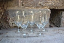 5er Set Sektgläser geschliffenes Punkte Dekor Vintage 60er 70er Jahre