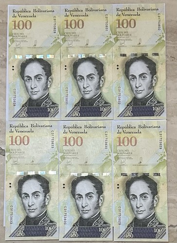 Banknote 100 mil bolivares - 6, x