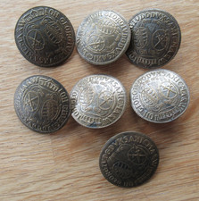 7 alte Uniform ?  Knöpfe vermutlich Sachsen / Knopf