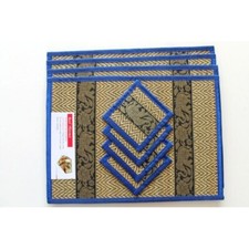 Tischset Thailand Tischmatte Platzdeckchen 4er Set Blau 34x25 cm