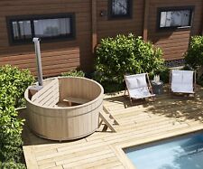Badebottich 200 + EDELSTAHL Unterwasserofen Badefass Badebecken Badezuber Holz