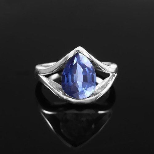 Blauer saphir ring - blauer,