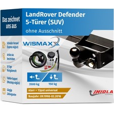 ANHÄNGERKUPPLUNG starr passt für LandRover Defender L316 ab 98 +13polig E-Satz