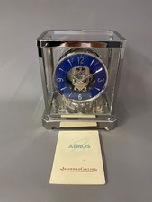 Zz ATMOS Uhr Jaeger-LeCoultre Kal. 528 blaues Zifferblatt - Platin u. Nickel