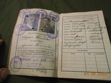 Reisepass Deutsches Reich 1928 Postinspektor und Frau Ausland besetzte Gebiete