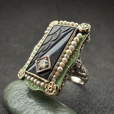 Jugendstil Art Deco Ring 14k