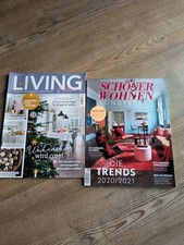 2 Zeitschriften -  Schöner Wohnen und Living von 12/2020