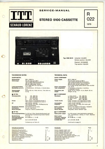 Itt schaub lorenz stereo 5100 - stereo,