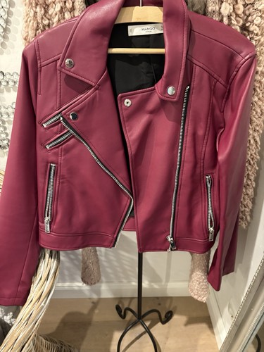 Mango casual kunst lederjacke - kunst,