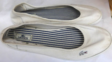 Lacoste Ballerina Slipper Halbschuhe ?‍? Schuhe 42 weiß Canvas Damen