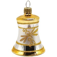Glocke Lauscha Nostalgie gold Ø 5cm - Schatzhauser Christbaumschmuck