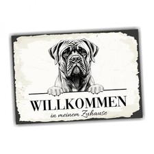 Hundeschild willkommen zuhause - willkommen,