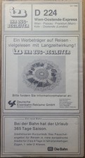 Ihr Zugbegleiter D224  " Wien- Oostende Express  " Juli 1986
