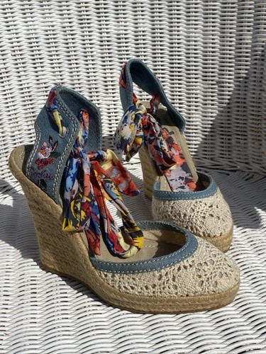 Replay wedge espadrilles - wedge, denim