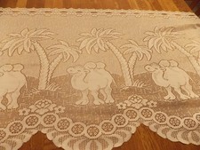 Scheibengardine Vorhang  Bistro Tiermotiv  Camel  und Palme  c 150x50