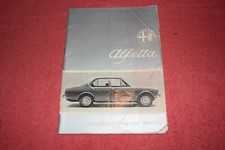 Betriebsanleitung Bedienungsanleitung Alfa Romeo Alfetta original 12/1973