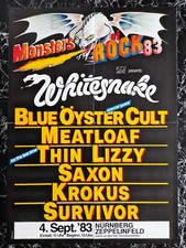 MONSTERS OF ROCK ' 8 3 * rare - 1986 - ORIGINAL - Poster * 57 x 41