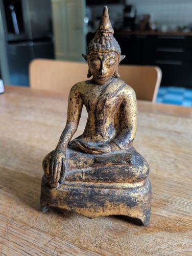 Antiker buddha vergoldet - antiker,