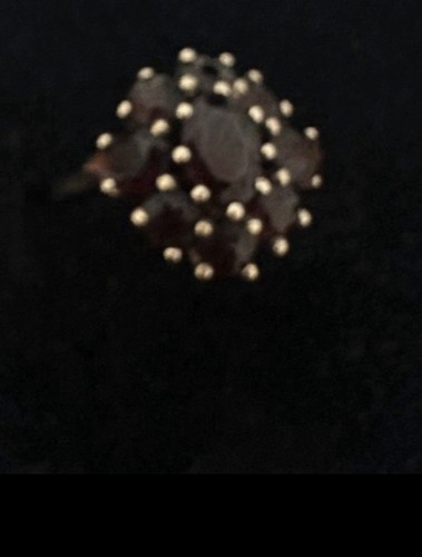 Vintage granatring rosette aus - vintage,