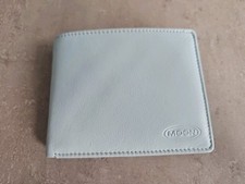 MOON Kleine Damen Geldbörse Portemonnaie weiches Leder hellblau aufklappbar NEU