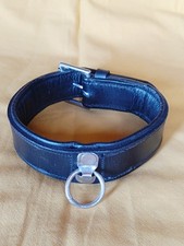 Halsfessel Halsband Leder Schwarz gebraucht