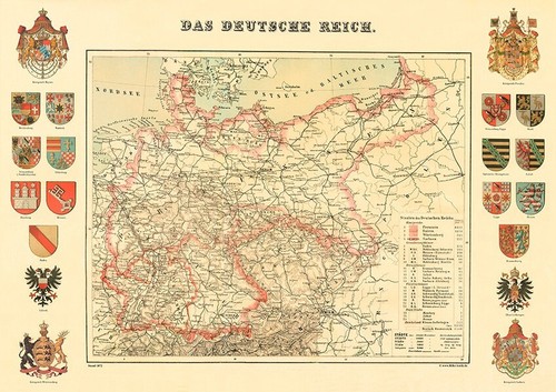 Das deutsche reich - reich, karte