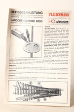 Fleischmann H0 Betriebsanleitung für Handdrehscheibe 6050  (250724)