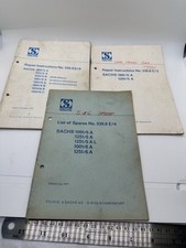 VINTAGE SACHS LIST OF SPARES
