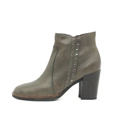 Tamaris Damen Nietenstiefelette Stiefeletten Oliv Leder Knöchelhoch  EU 38