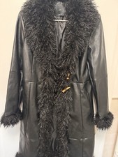 Mango Long Faux Leather Coat